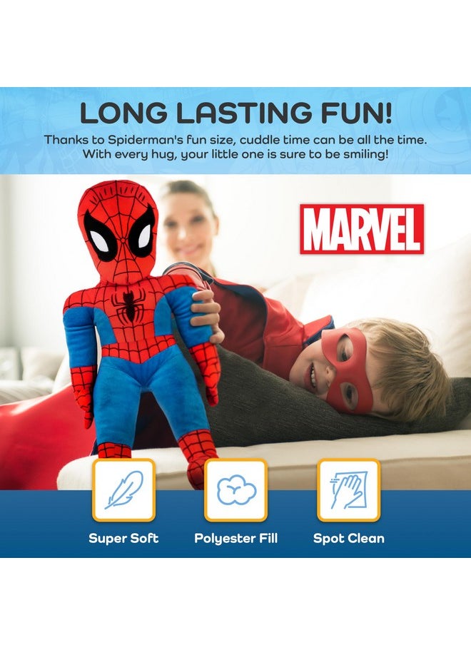 Marvel Super Hero Adventures Toddler Spiderman Plush Stuffed Pillow Buddy - Super Soft Polyester Microfiber, 20 Inch (Official Marvel Product)