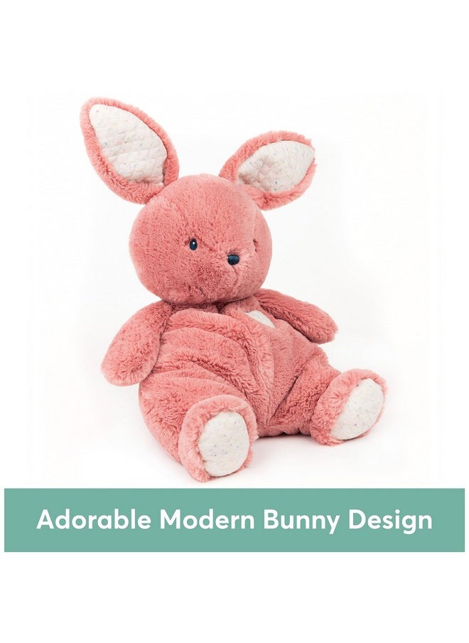 Baby Oh So Snuggly Bunny Stuffed Animal, Bunny Toddler Toy, Dusty Rose Pink, 12.5