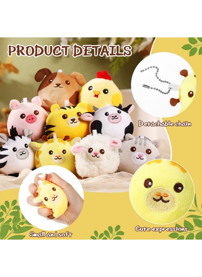 9 Pcs Mini Stuffed Animals Bulk 3.15 Inch Cute Farm And Forest Animals Plush Toys For Kids Birthday Gifts Xmas Stocking Stuffers Baby Shower Charity Donation Classroom Prizes(Regular Style)