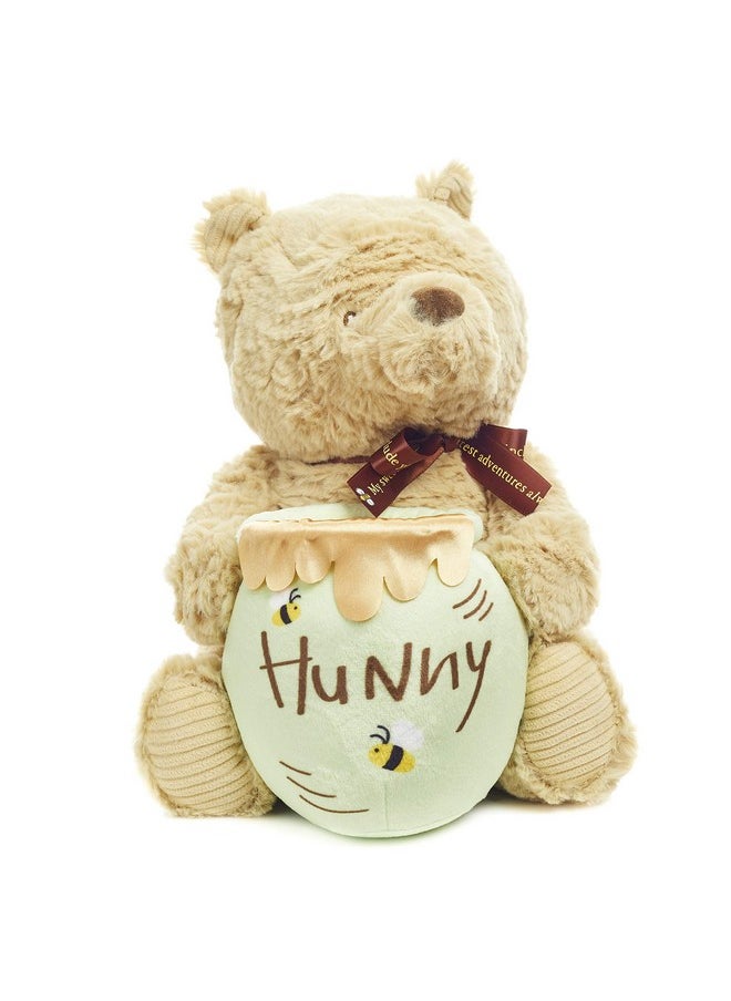 Disney Baby Classic Pooh Waggy - Musical Plush Stuffed Animal, 13 Inches , Brown