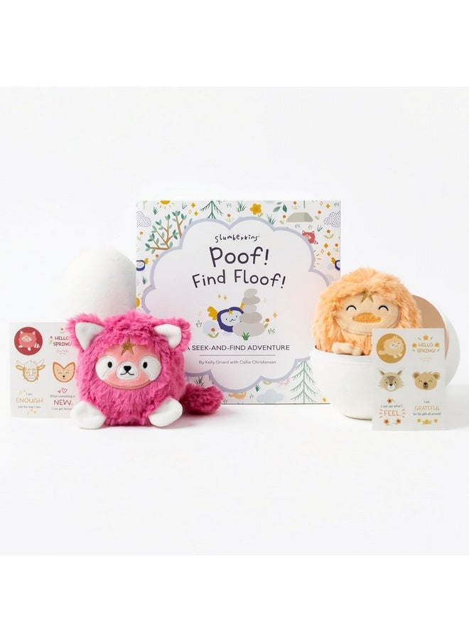 Poof! Find Floof! Book + Red Panda Egg Mini Plush + Platypus Egg Mini Plush - Easter Gift Set, Sel Social Emotional Learning Toys For Boys & Girls