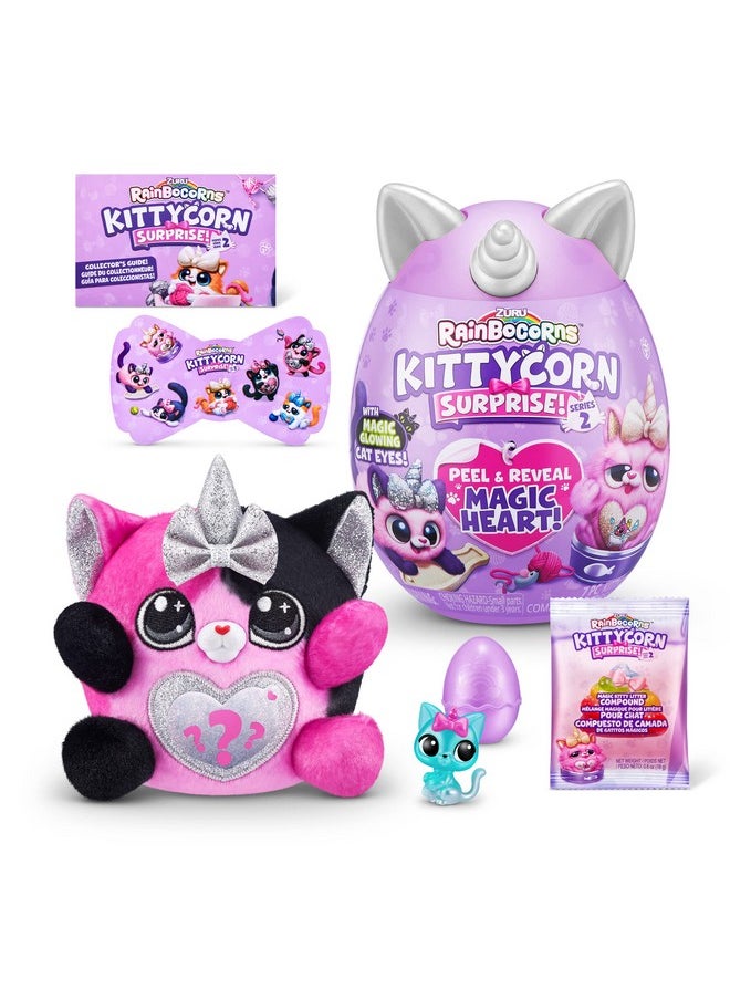 Kittycorn Surprise Series 2 (Calico Cat) By Zuru, Collectible Plush Stuffed Animal, Surprise Egg, Sticker Pack, Slime, Ages 3+ For Girls, Children