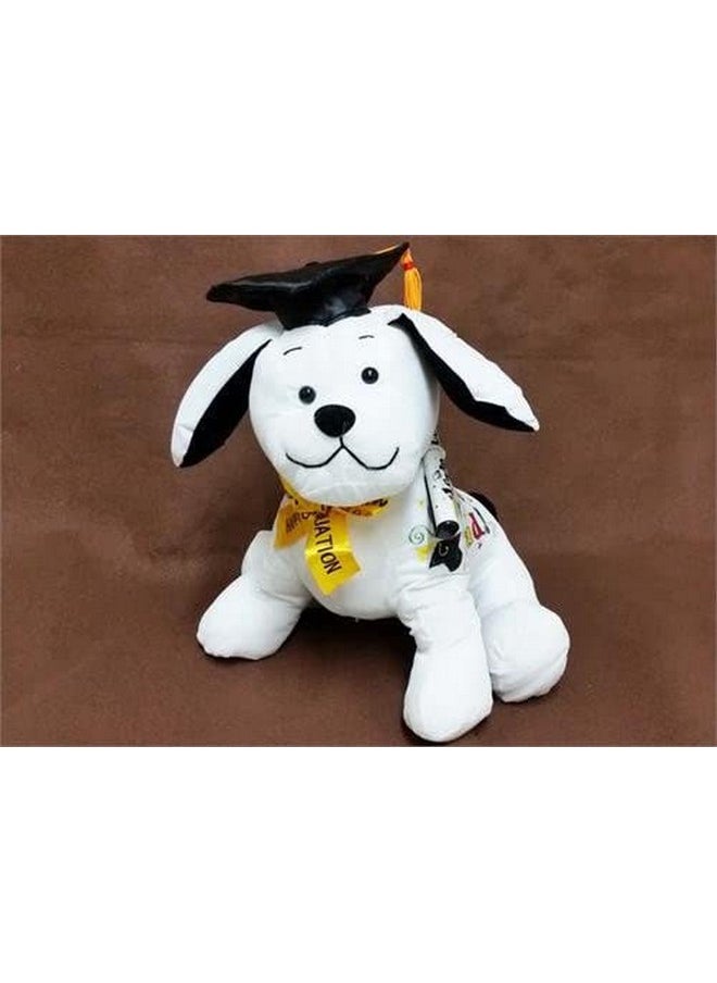 Graduation Autograph Stuffed Dog - Congrats Grad! - 10.5Inches