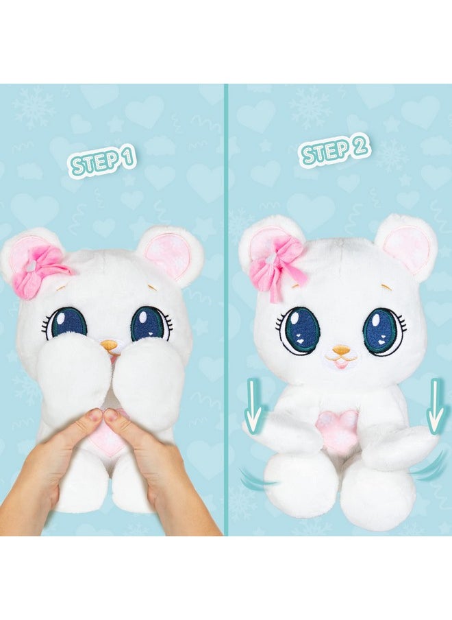 Peek-A-Boo Bear Plush - Stuffed Animal, White Bear Plush Doll - Great Gift For Kids Ages 1-3