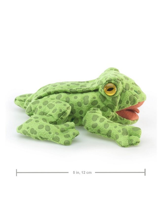 Mini Frog Finger Puppet Plush, Green, 1 Ea