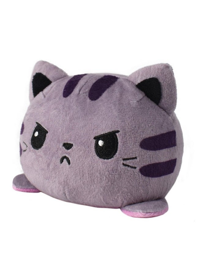 - The Original Reversible Cat Plushie - Rainbow Kittencorn + Gray Tabby - Cute Sensory Fidget Stuffed Animals That Show Your Mood