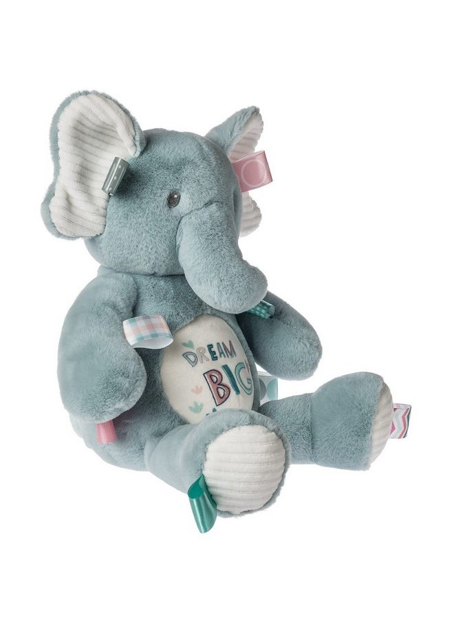 Taggies Stuffed Animal Soft Toy With Sensory Tags, 13-Inches, Dream Big Elephant