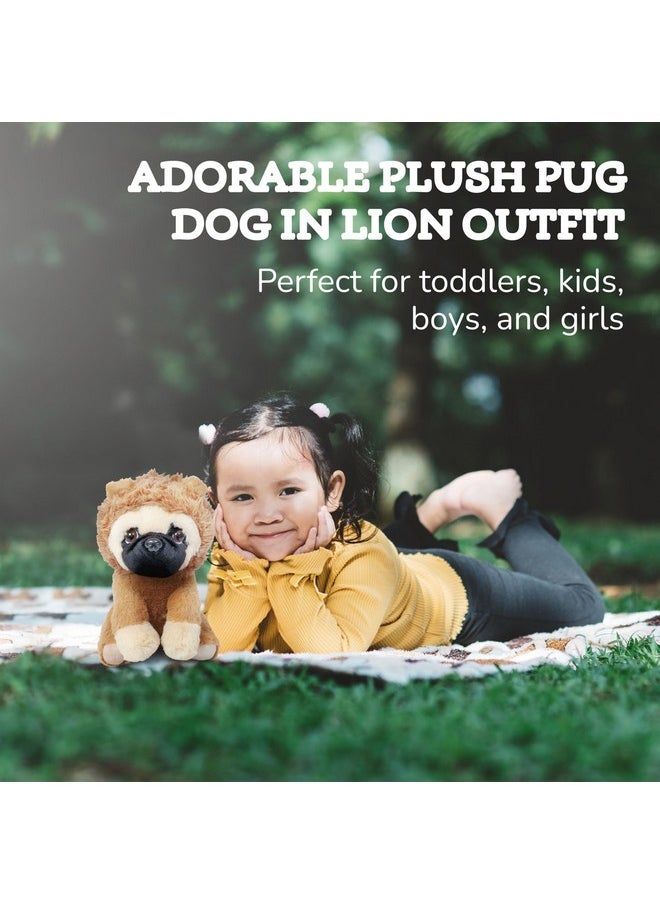 Pug Stuffed Animal - Baby Lion Animal Soft Plushies - Realistic, And Irresistibly Cute Plush Toy For Kids - Pug Plushy For Snuggles And Playtime - Toy Pug