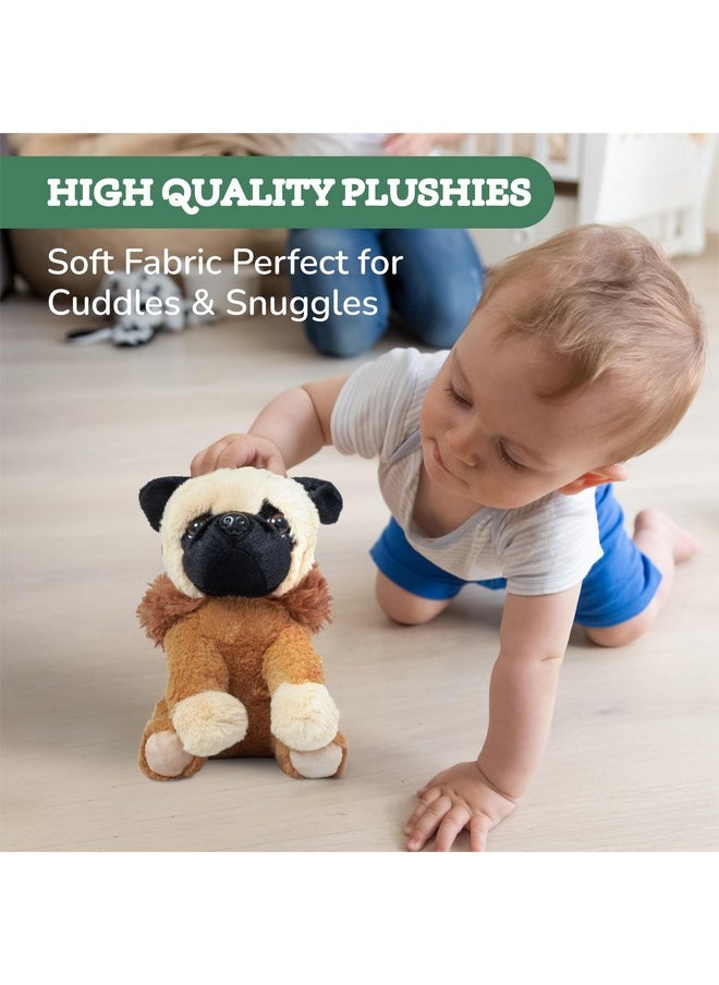 Pug Stuffed Animal - Baby Lion Animal Soft Plushies - Realistic, And Irresistibly Cute Plush Toy For Kids - Pug Plushy For Snuggles And Playtime - Toy Pug