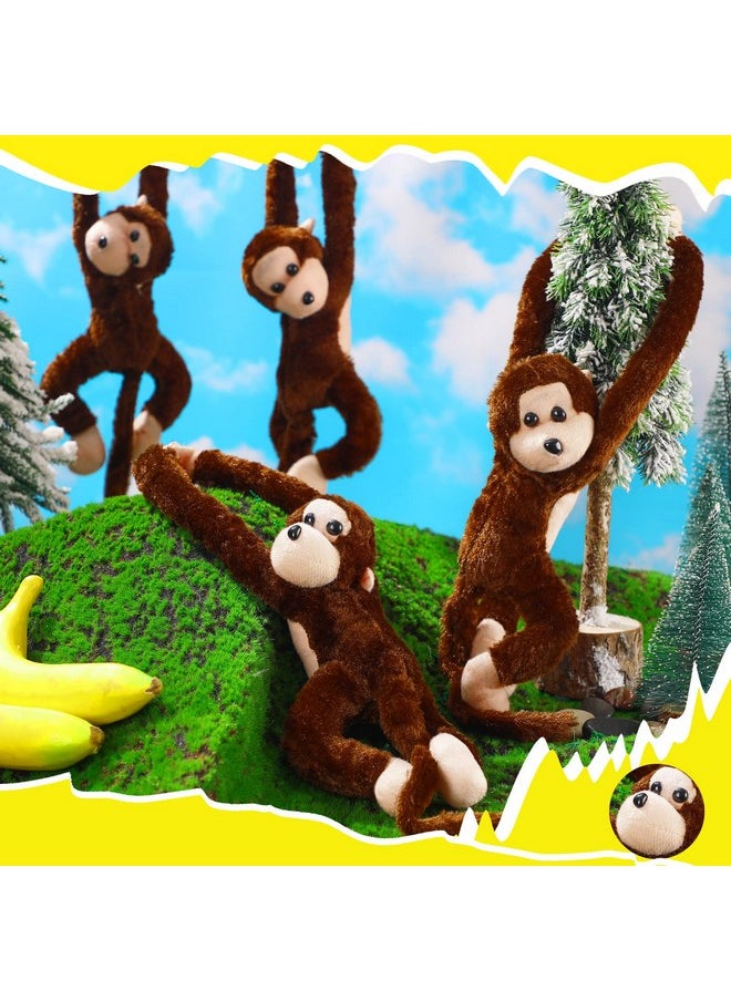 6 Packs Hanging Monkey Stuffed Animal Monkey Toy With Hook And Loop Fasteners Hands Stuffed Monkey Plush Toys For Kids (24 Inch)