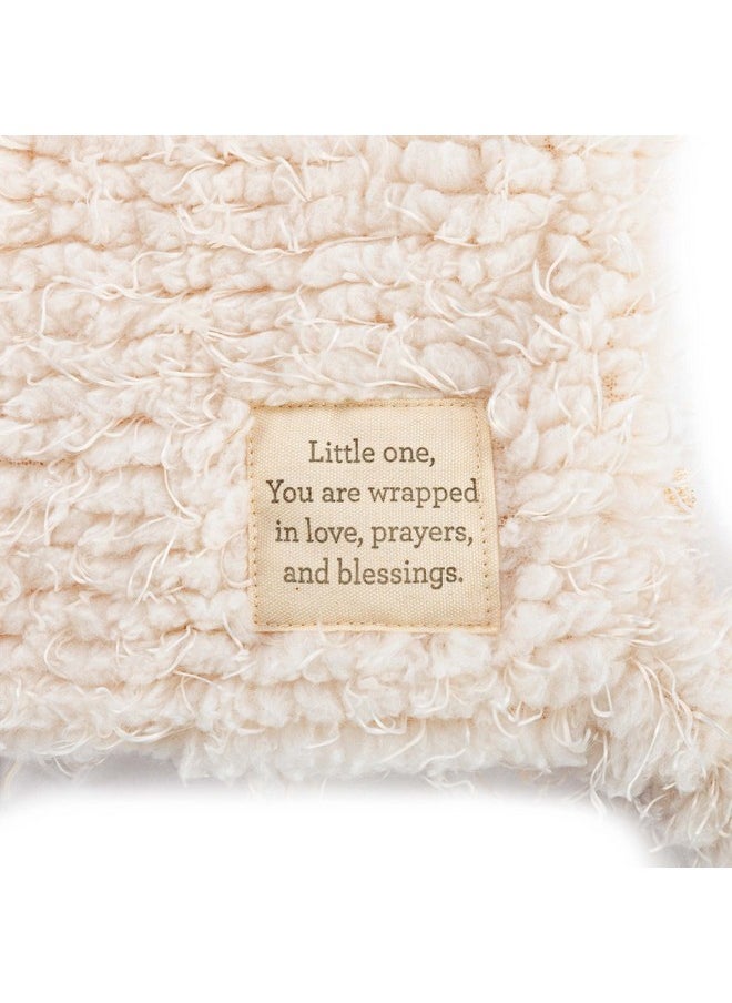 Wrapped In Prayer Cream Color And Pink 12 X 9 Inch Children'S Stuffed Animal Blankie Bunny