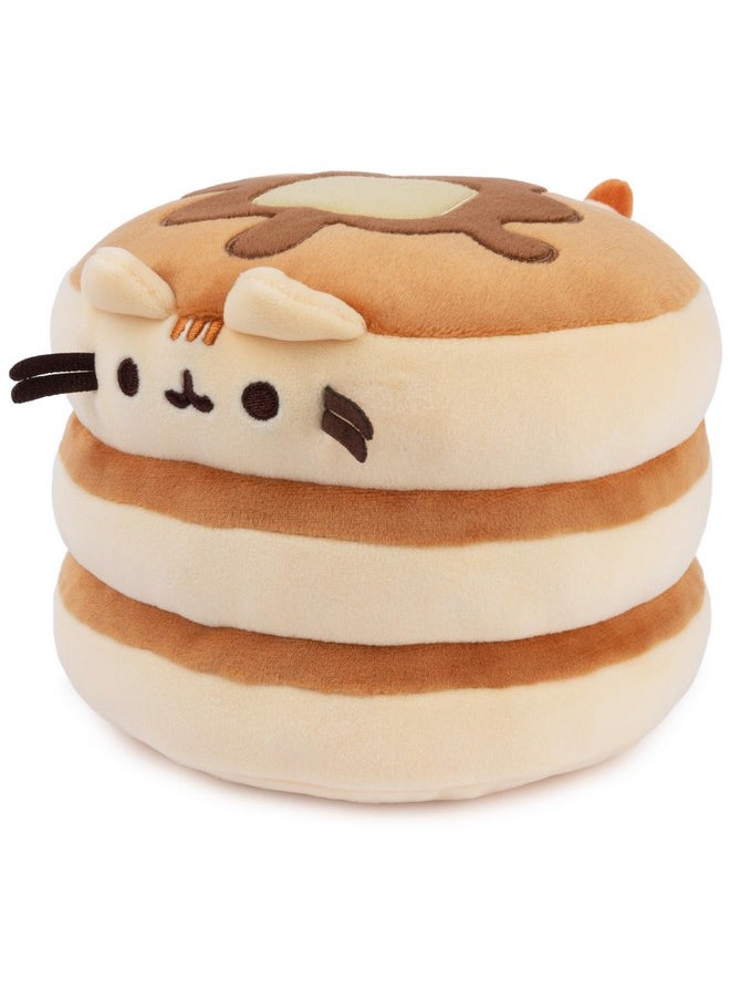 Pusheen The Cat Pancake Squisheen Plush, Squishy Toy Stuffed Animal For Ages 8 And Up, Brown, 6”