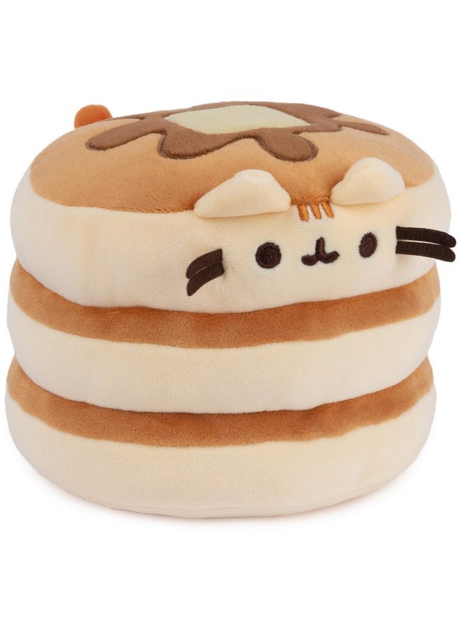 Pusheen The Cat Pancake Squisheen Plush, Squishy Toy Stuffed Animal For Ages 8 And Up, Brown, 6”