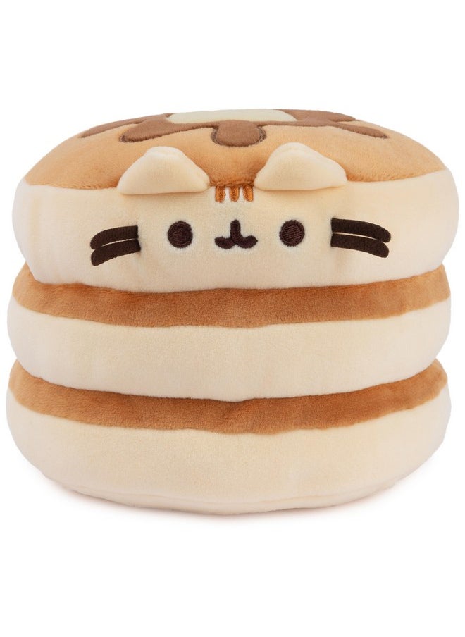 Pusheen The Cat Pancake Squisheen Plush, Squishy Toy Stuffed Animal For Ages 8 And Up, Brown, 6”