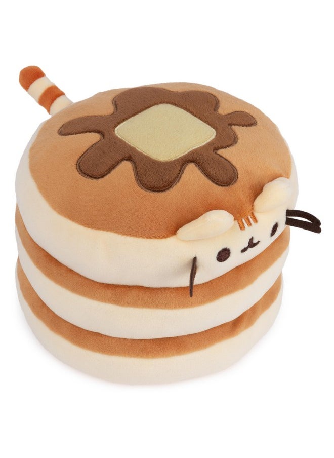 Pusheen The Cat Pancake Squisheen Plush, Squishy Toy Stuffed Animal For Ages 8 And Up, Brown, 6”