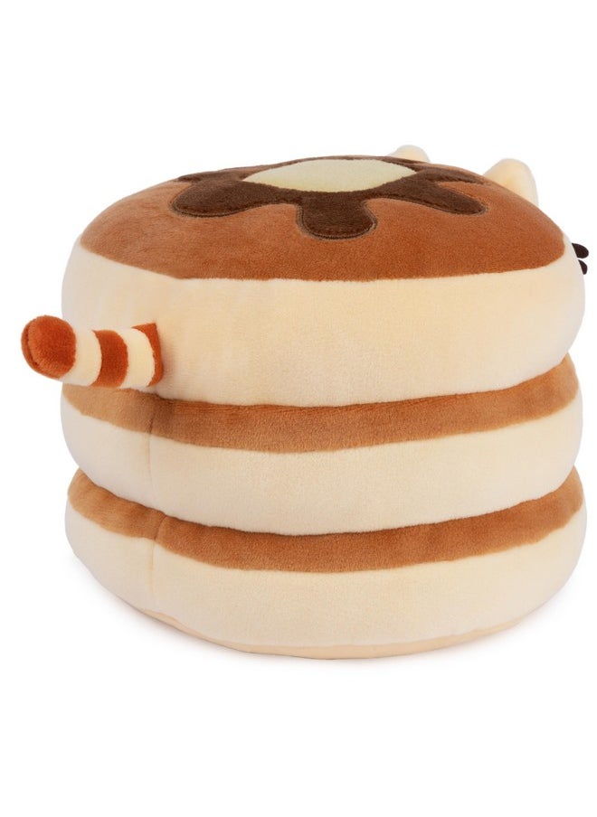 Pusheen The Cat Pancake Squisheen Plush, Squishy Toy Stuffed Animal For Ages 8 And Up, Brown, 6”