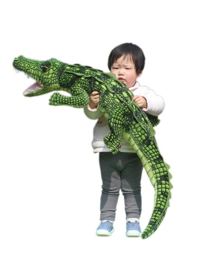 Realistic Soft Plush Animals Stuffed Toys Crocodile For Kids' Pillow And Gifts,43.3 Inches Or 110Cm,1Pc