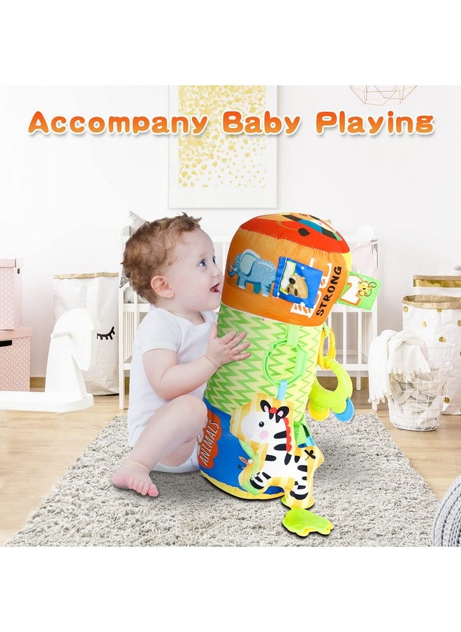 Baby Tummy Time Pillow Toy With Detachable Rattles Crawling Roller Developmental Baby Toys 3-6 Months Baby Toys 6-12 Months Infant Toys 0 3 6 9 12 Months Old Toys For Baby Infants Newborn