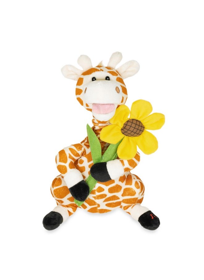 - Gerry | Giraffe Animated Stuffed Animal Plush, Neck Grows And Mouth Moves Sings Your Love Lifts Me Higher 12 Inches