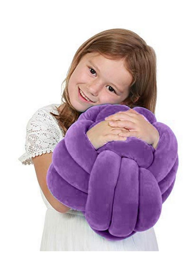 Playlearn 10” Lilac Cuddle Ball Sensory Pillow - Plush Toy Hugging Pillow - Calming Stress Relief Toy For Kids