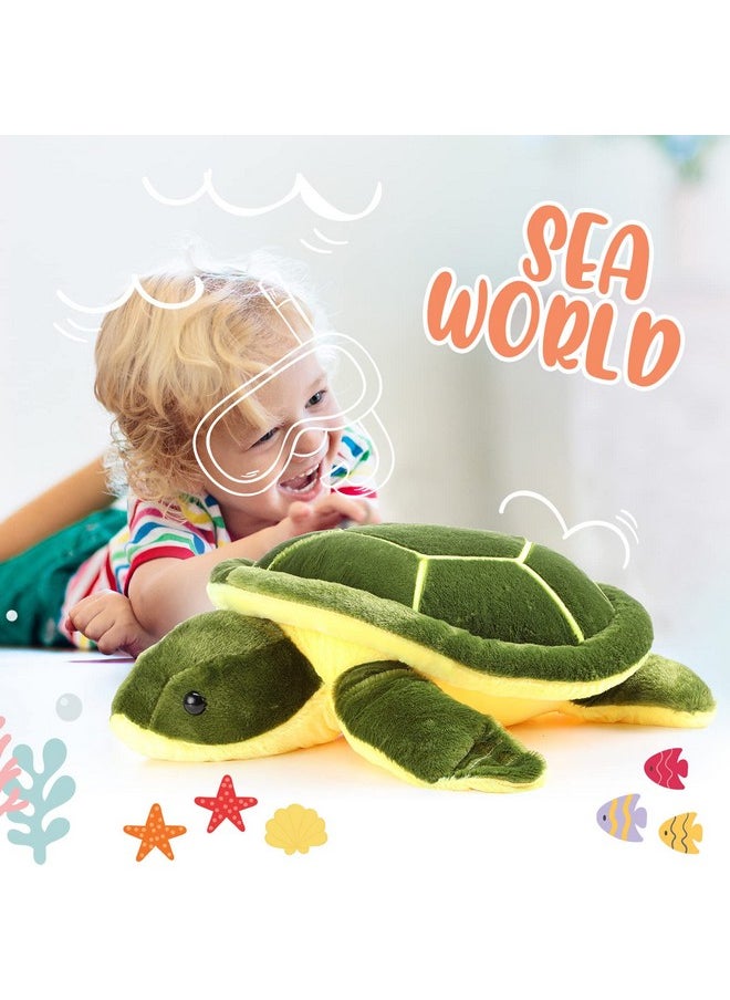 Turtle Stuffed Animals Sea Turtle Plush, Giant Stuffed Turtle, Plush Pillow Toys, Tortoise Plush Toys Doll For Birthday Christmas Thanksgiving Day Halloween(12 Inches)