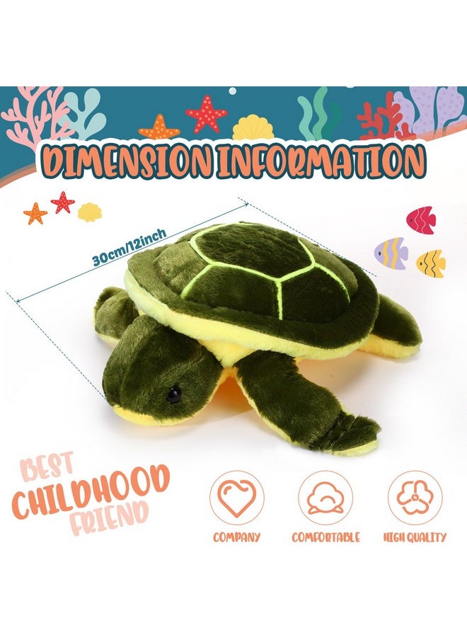 Turtle Stuffed Animals Sea Turtle Plush, Giant Stuffed Turtle, Plush Pillow Toys, Tortoise Plush Toys Doll For Birthday Christmas Thanksgiving Day Halloween(12 Inches)