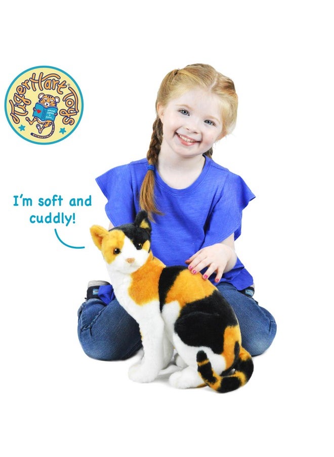 Catalina The Calico Cat - 13 Inch Stuffed Animal Plush - By Tigerhart Toys