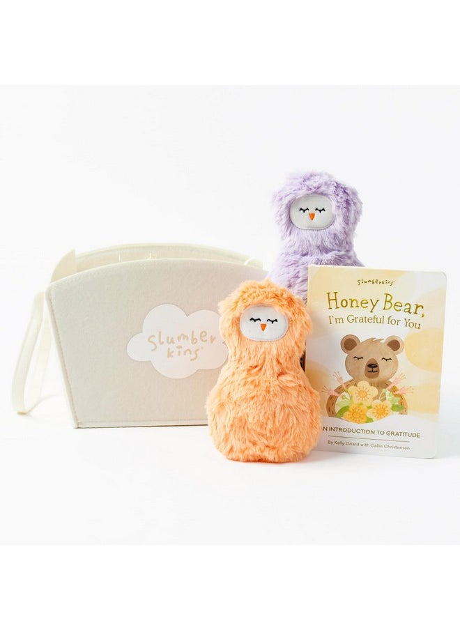 Honey Bear, I'M Grateful For You Book + Melon Peep + Violet Peep + Basket - Easter Gift Set, Sel Social Emotional Learning Toys For Boys & Girls