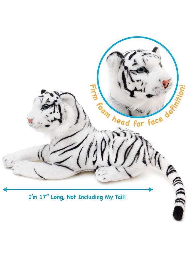 Saphed The White Tiger - 17 Inch Stuffed Animal Plush - By Tigerhart Toys