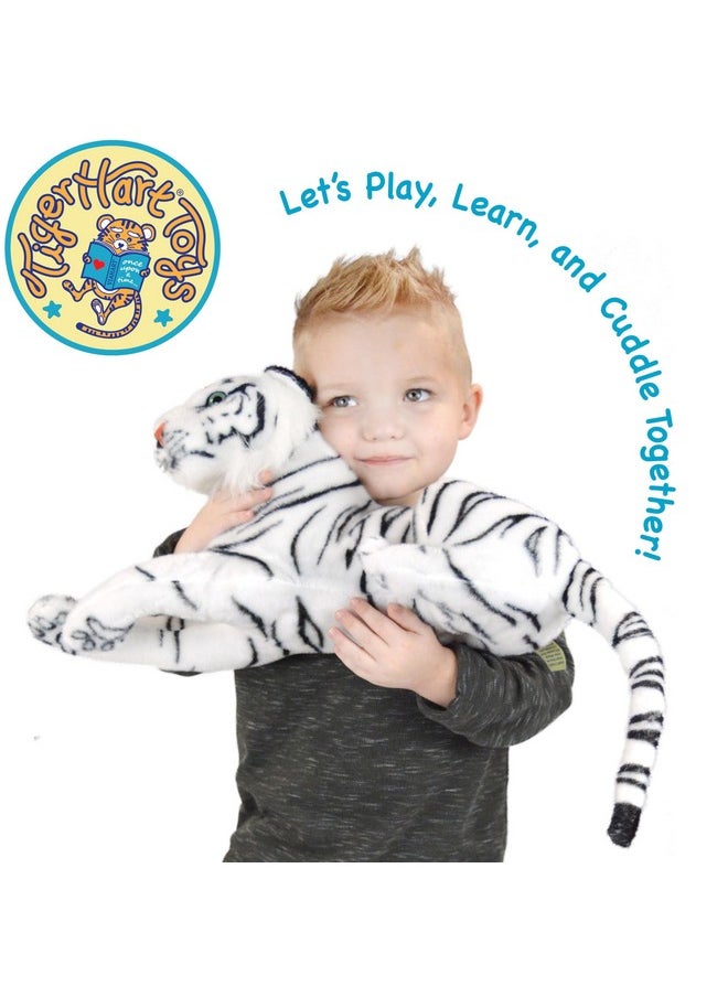 Saphed The White Tiger - 17 Inch Stuffed Animal Plush - By Tigerhart Toys