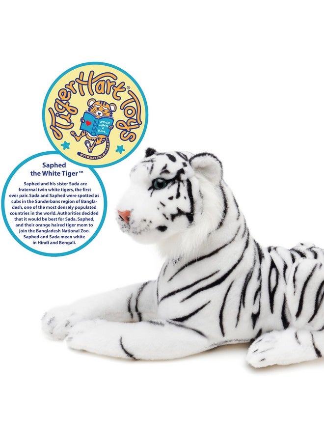 Saphed The White Tiger - 17 Inch Stuffed Animal Plush - By Tigerhart Toys