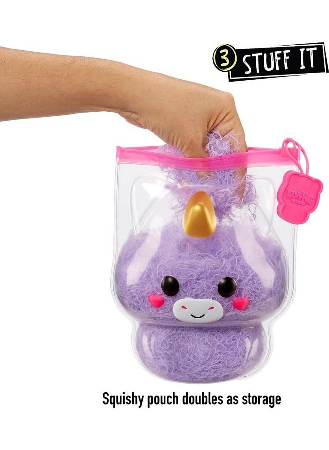 Unicorn Small Collectible Feature Plush - Surprise Reveal Unboxing With Huggable Asmr Fidget Diy Fur Pulling, Ultra Soft Fluff