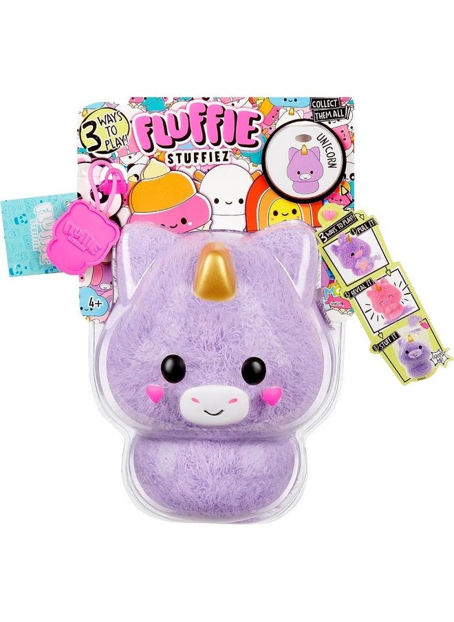 Unicorn Small Collectible Feature Plush - Surprise Reveal Unboxing With Huggable Asmr Fidget Diy Fur Pulling, Ultra Soft Fluff