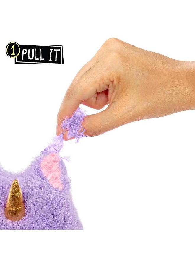 Unicorn Small Collectible Feature Plush - Surprise Reveal Unboxing With Huggable Asmr Fidget Diy Fur Pulling, Ultra Soft Fluff