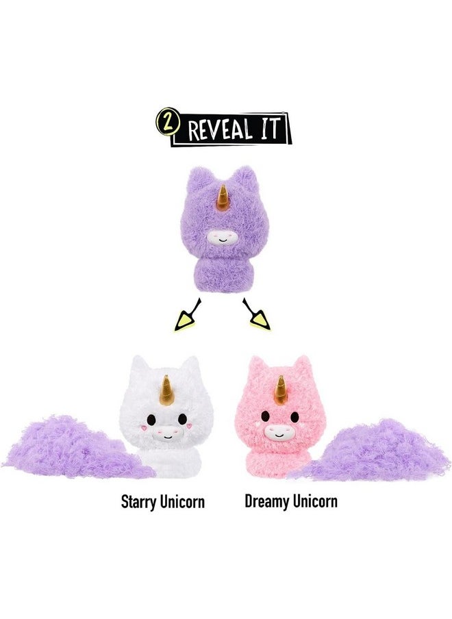 Unicorn Small Collectible Feature Plush - Surprise Reveal Unboxing With Huggable Asmr Fidget Diy Fur Pulling, Ultra Soft Fluff