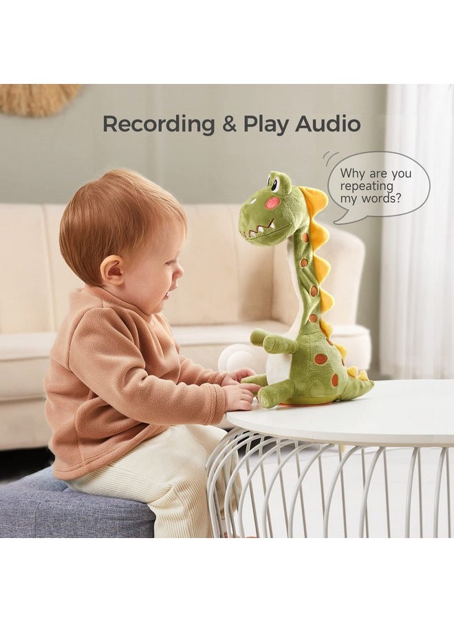 Dinosaur Dancing Talking Interactive Baby Toy, Mimicking Twisted Electronic Soft Plush Toy With Talking Recording Repeat Talking, Talking Dinosaur Toy For Kids Over 3 Years Old