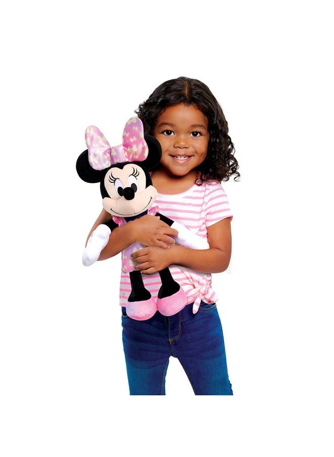 Nior Minnie Mouse Fashion Bow 14-Inch Plush Stuffed Animal With Lights And Sounds, Kids Toys For Ages 3 Up By Just Play