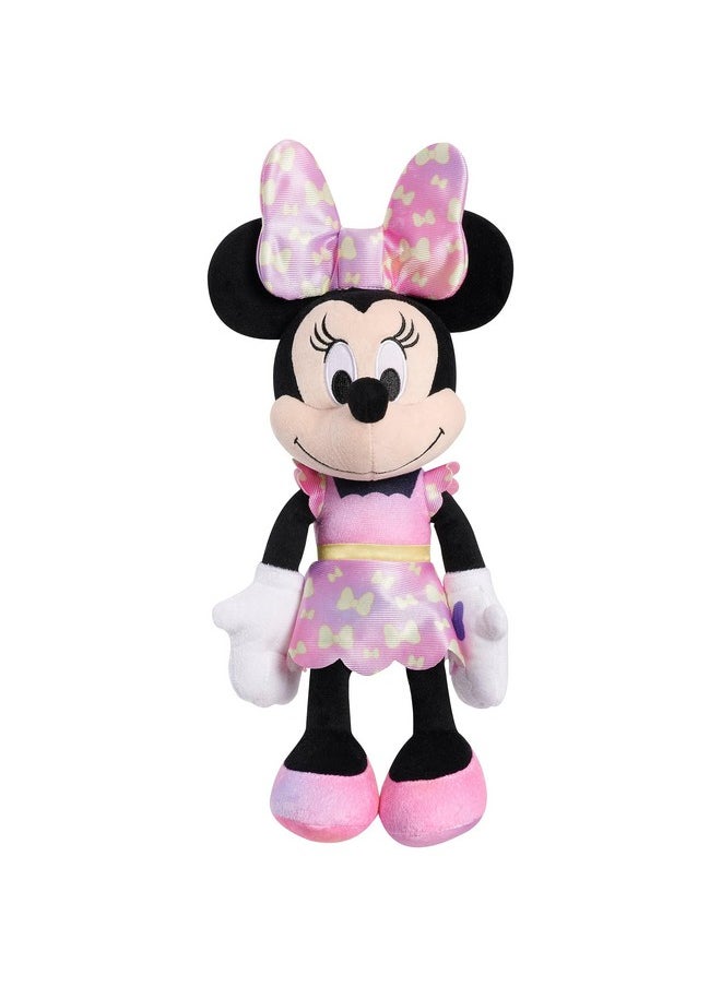 Nior Minnie Mouse Fashion Bow 14-Inch Plush Stuffed Animal With Lights And Sounds, Kids Toys For Ages 3 Up By Just Play