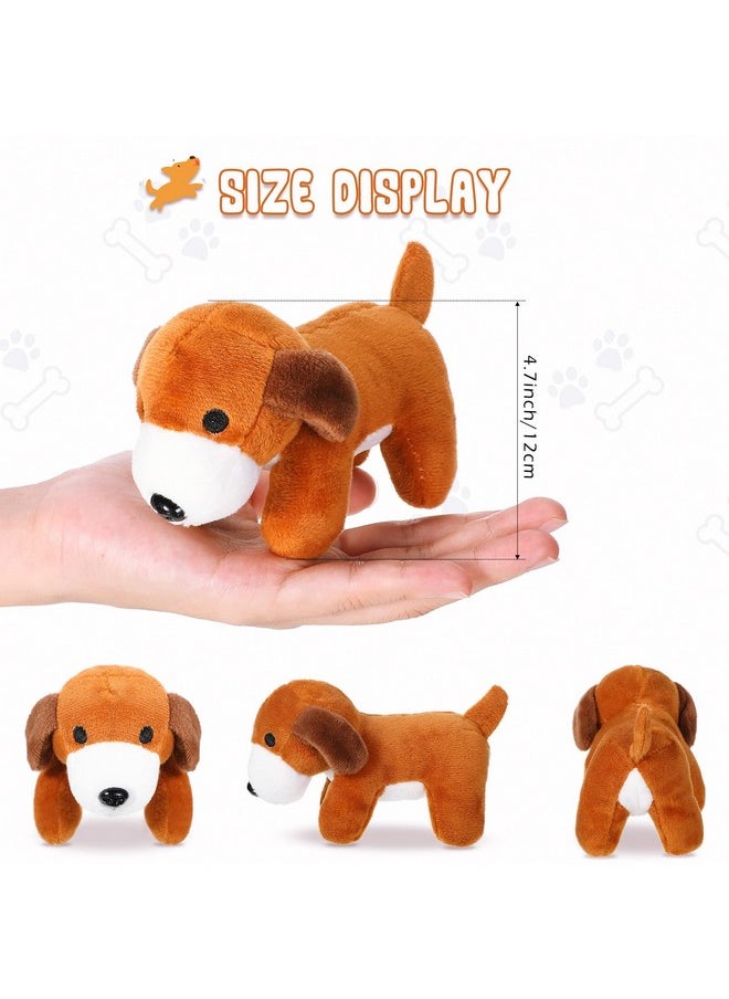 20 Pcs Mini Plush Stuffed Puppy Bulk Back To School Gift Dog Party Favor Gift Toy Soft Plush Dog For Goodie Bag Fillers Kids Baby Show Birthday Carnival Prize Party(Vivid Color,Spot Style)