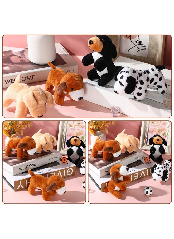 20 Pcs Mini Plush Stuffed Puppy Bulk Back To School Gift Dog Party Favor Gift Toy Soft Plush Dog For Goodie Bag Fillers Kids Baby Show Birthday Carnival Prize Party(Vivid Color,Spot Style)