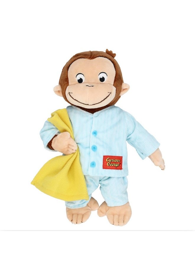 Curious George In Pajamas Monkey Stuffed Animal Plush Toys Soft Cute Cuddle Plushie Gifts For Baby And Toddler Boys And Girls - 12