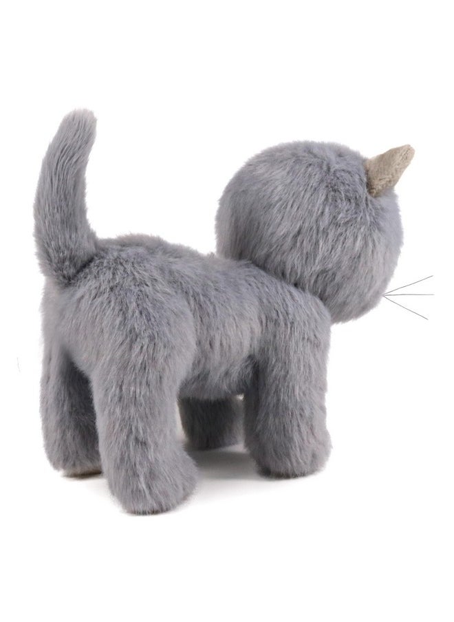 Fluffy Little Cat Stuffed Animal Small Plush Toy 6 Inches (Gray)