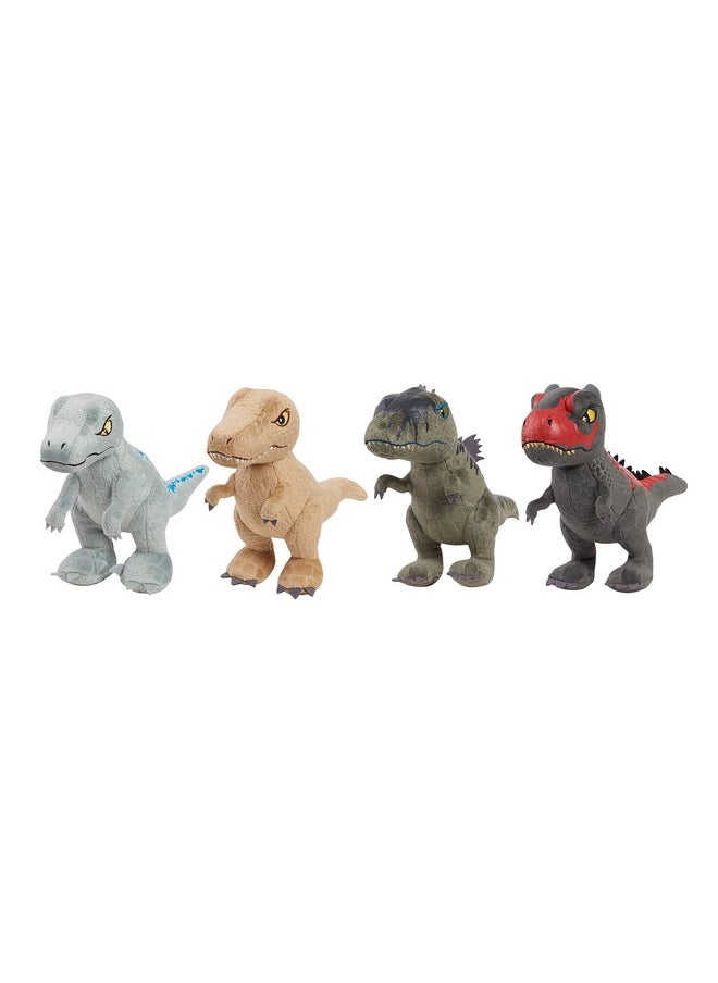 World Plush Collector Set, 4-Pieces, 7-Inch Dinosaur Stuffed Animals, Kids Toys For Ages 3 Up, Amazon Exclusive By Just Play