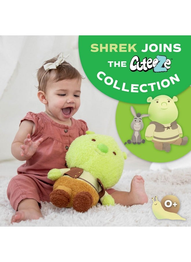 Shrek Cuteeze Stuffed Plush Toy - 12 Inch Extra Soft Plushie - Crinkle Sound In Ears - Beans In The Body For Comforting Feel - Perfect Loveable Gift For Baby Boys & Girls