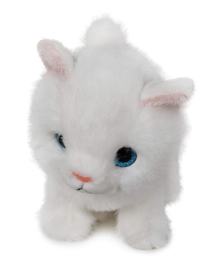 Fluffy Little Cat Stuffed Animal Small Plush Toy 6 Inches (White)