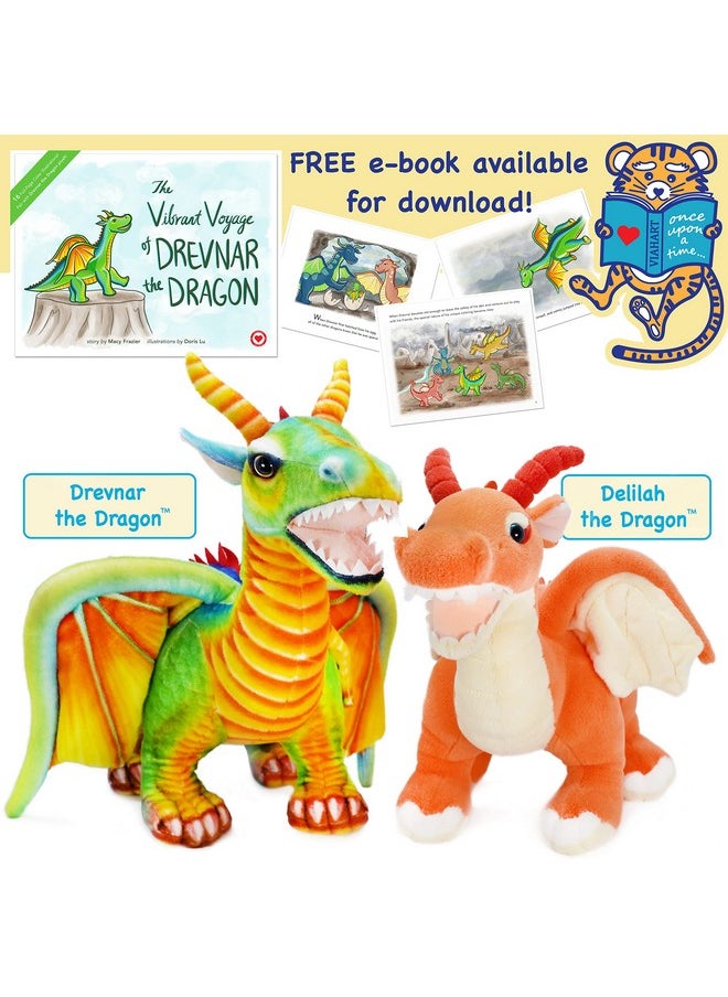 Drevnar The Dragon - 24 Inch Stuffed Animal Plush - By Tigerhart Toys