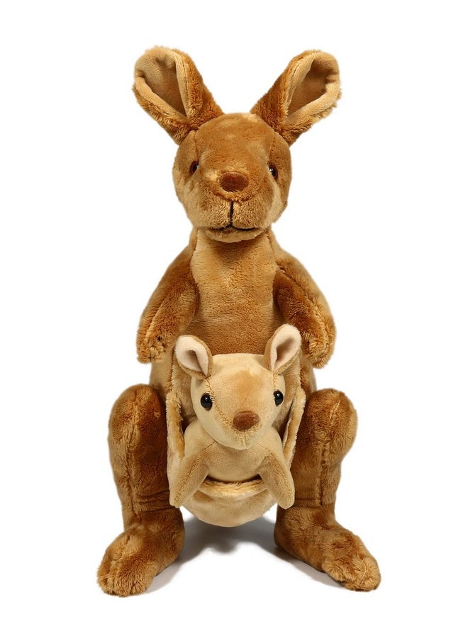 Kangaroo Stuffed Animal With Removable Joey Plush Toy,12 Inches