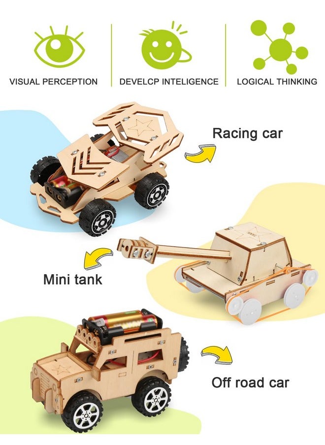 5 In 1 Stem Kits For Kids Age 8-10, Science Building Projects Craft For 8-12, Model Car Kits, Toys For Ages 8-13, Wooden 3D Puzzles, Birthday Gifts For 7 8 9 10 11 12 13 Year Old Boys And Girls