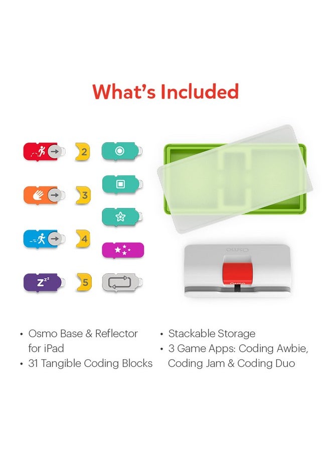 - Coding Starter Kit For Iphone & Ipad-3 Educational Learning Games-Ages 5-10+ Learn To Code, Basics Puzzles-Stem Toy-Logic, Fundamentals(Osmo Ipad/Iphone Base Included)