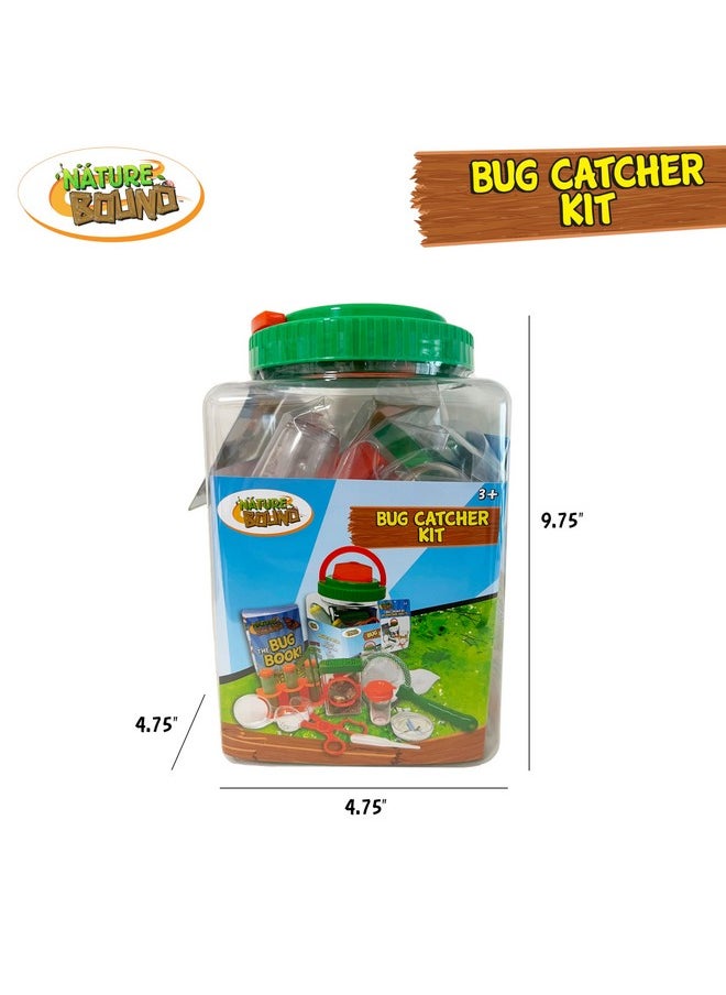 Bug Catcher Kit - 20 Piece Outdoor Exploration Set For Kids - Educational & Fun - Safe Insect Catch & Release With Bucket, Net, Magnifier & More - Great Gift For Young Explorers